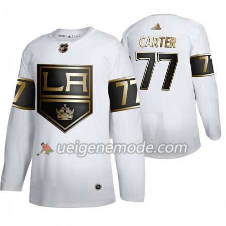 Herren Eishockey Los Angeles Kings Trikot Jeff Carter 77 Adidas 2019-2020 Golden Edition Weiß Authentic
